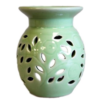 Lampa de aromaterapie cu model floral – Lamaie verde